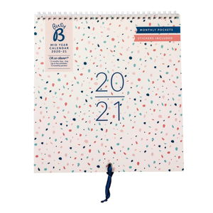 Nástenný kalendár so samolepkami od augusta 2020 do augusta 2021 Busy B Mid