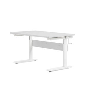 Biely písací stôl s nastaviteľnou výškou Flexa