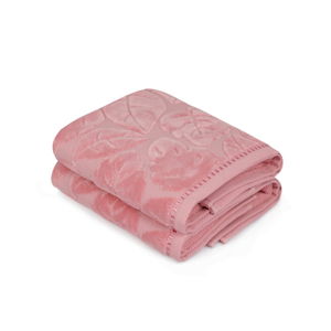 Sada 2 ružových uterákov Madame Coco Velver, 50 × 90 m
