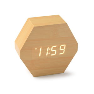 LED hodiny z bambusového dreva Versa Table Clock
