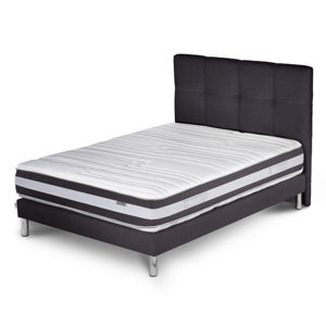 Tmavosivá posteľ s matracom Stella Cadente Maison Mars, 140 × 200 cm