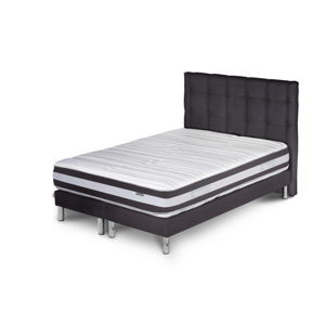 Tmavosivá posteľ s matracom a dvojitým boxspringom Stella Cadente Maison Mars Forme, 180 × 200 cm