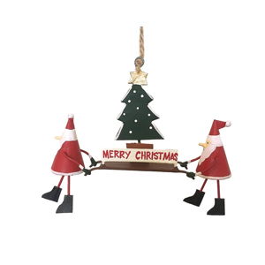 Vianočná závesná ozdoba G-Bork Santas with Christmastree