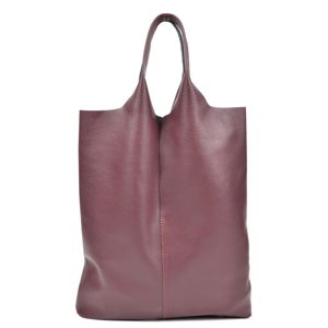 Vínovočervená kožená taška na nákup Isabella Rhea