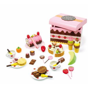 Drevený box plný sladkostí na hranie Legler Sweeties