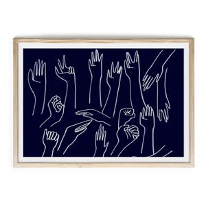 Obraz v ráme Velvet Atelier Hands, 60 × 40 cm