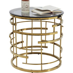 Odkladací stolík v zlatej farbe Kare Design Jupiter, ⌀ 55 cm