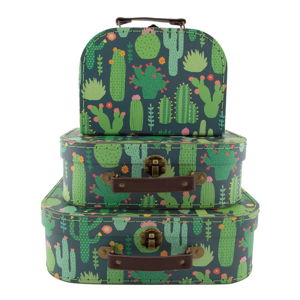 Sada 3 detských kufríkov Sass & Belle Cactus