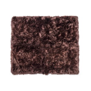 Tmavohnedý koberec z ovčej kožušiny Royal Dream Zealand, 130 × 150 cm