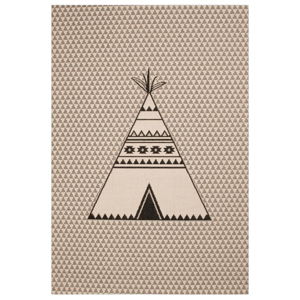 Detský hnedý koberec Zala Living Teepee, 120 × 170 cm