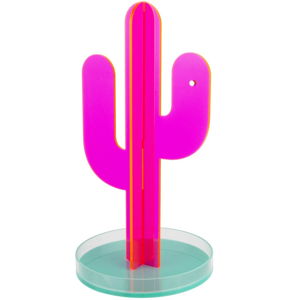 Ružový dekoratívny stojan v tvare kaktusu na fotografie Le Studio Cactus