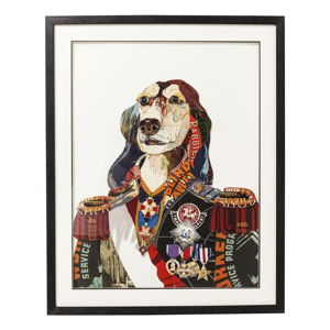 Obraz Kare Design Art General Dog, 72 × 90 cm
