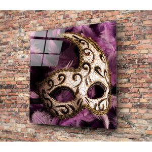 Sklenený obraz 3D Art Mask, 40 × 40 cm
