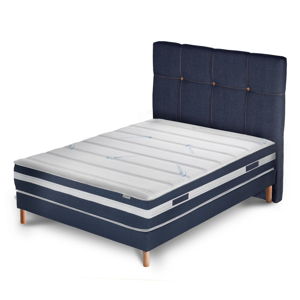 Tmavomodrá posteľ s matracom Stella Cadente Maison Venus, 140 × 200 cm