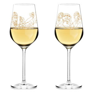 Súprava 2 pohárov na biele víno z krištáľového skla Ritzenhoff Mythology, 350 ml