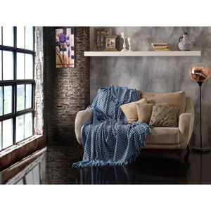 Ľahký prešívaný bavlnený prehoz EnLora Home Throw Indigo Baby Blue, 200 x 230 cm