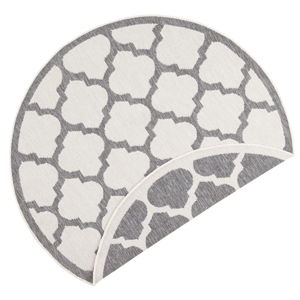 Sivo-krémový vonkajší koberec Bougari Palermo, ⌀ 140 cm