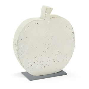 Biela cementová dekorácia La Forma Sens Apple, 28 x 30 cm