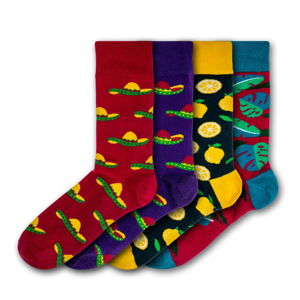 Sada 4 párov farebných pánskych ponožiek Black & Parker London Sombrero, veľkosť 41 - 45