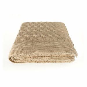 Svetložltá bavlnená deka Homemania Decor Softy, 130 x 170 cm