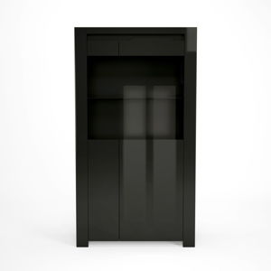 Čierna vitrína Artemob Orlando, 92 × 168 cm