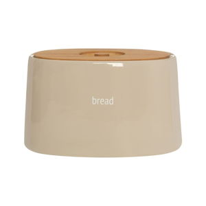 Krémový chlebník s bambusovým vrchnákom Premier Housewares Fletcher, 7,7 l
