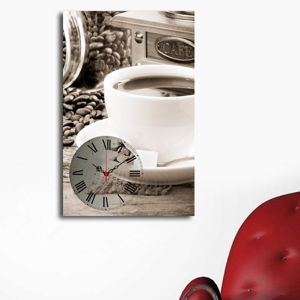 Obrazové hodiny Šálka kávy, 45 × 70 cm