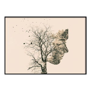 Plagát DecoKing Girl Silhouette Tree, 50 x 40 cm