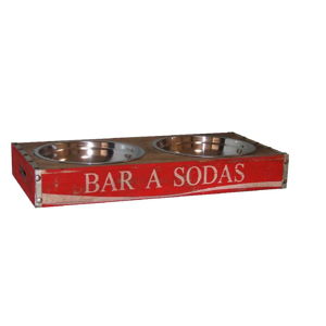 Červené misky pre psov Antic Line Bar Sodas