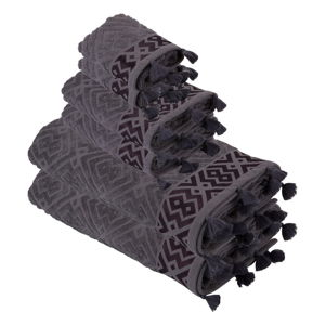 Sada 6 fialových bavlnených uterákov Bella Maison Mosaic Towel