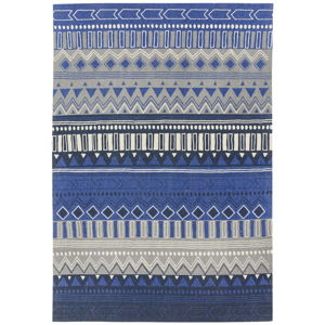 Modrý koberec Asiatic Carpets Tribal Mix, 160 x 230 cm