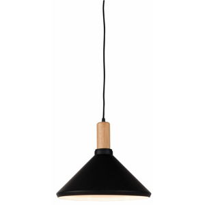 Závesné svietidlo s kovovým tienidlom v čierno-prírodnej farbe ø 35 cm Melbourne – it's about RoMi