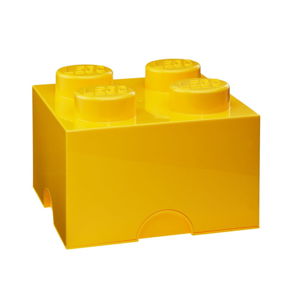 Žltý úložný box štvorec LEGO®