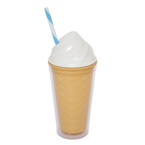 Biely dvojstenný téglik Sunnylife Ice Cream, 470 ml