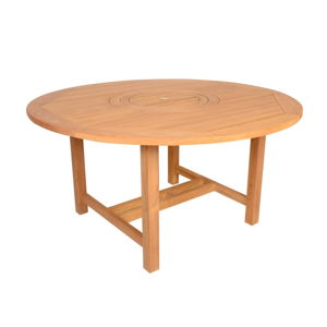 Záhradný jedálenský okrúhly stôl z teakového dreva Ezeis Sun, ø 150 cm