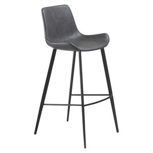 Sivá barová stolička z eko kože DAN–FORM Denmark Hype