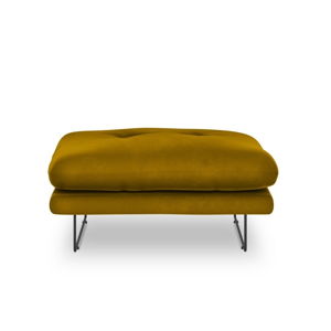Žltý puf so zamatovým poťahom Windsor & Co Sofas Gravity