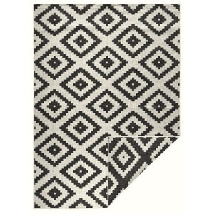 Čierno-krémový vonkajší koberec Bougari Malta, 120 x 170 cm