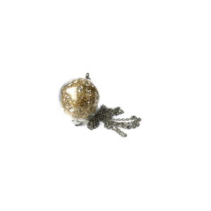 Sklenený náhrdelník v zlatej farbe Ko-ra-le Wired Long