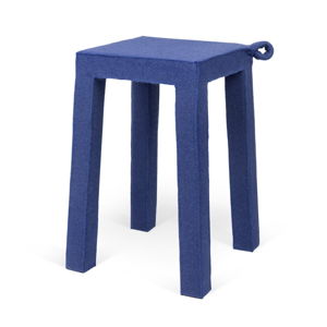 Modrá drevená stolička TemaHome Handle, 30 × 30 x 45 cm