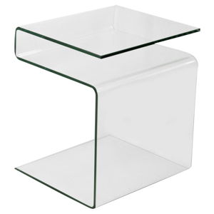 Variabilný sklenený odkladací stolík so stojanom na časopisy Evergreen House Esidra