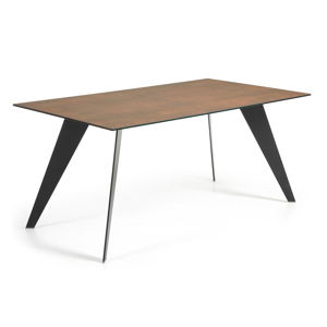 Jedálenský stôl s hnedou doskou La Forma Nack, 160 x 90 cm