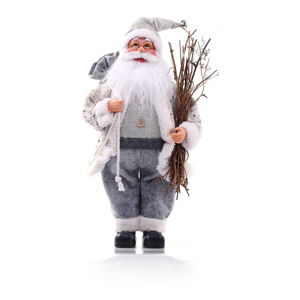 Sivá vianočná soška DecoKing Santa