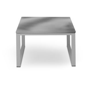 Sivý exteriérový stôl v betónovom dekore a v sivom ráme Calme Jardin, dĺžka 60 cm