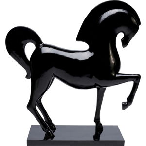 Čierna soška koňa Kare Design Proud Horse