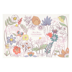 Papierové prestieranie v súprave 8 ks 28x42.5 cm Butterflies & Flowers – Meri Meri