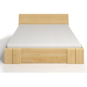 Dvojlôžková posteľ z borovicového dreva so zásuvkou SKANDICA Vestre Maxi, 160 × 200 cm