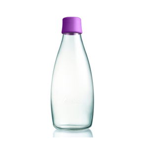 Fialová sklenená fľaša ReTap s doživotnou zárukou, 800 ml