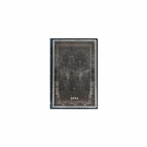 Týždenný diár na rok 2022 Paperblanks Midnight Steel, 9,5 x 14 cm