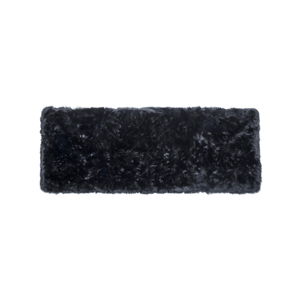 Čierny behúň z ovčej vlny Royal Dream Zealand, 190 × 70 cm